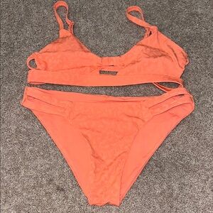 TINIBIKINI peachy orange animal print bikini